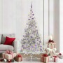 Árbol de Navidad Artificial Preiluminado Plateado 210 cm PET en Decoración Festiva y Estacional | Comprar online en Foru.es