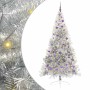 Árbol de Navidad Artificial Preiluminado Plateado 210 cm PET en Decoración Festiva y Estacional | Comprar online en Foru.es
