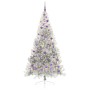 Árbol de Navidad Artificial Preiluminado Plateado 210 cm PET en Decoración Festiva y Estacional | Comprar online en Foru.es