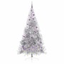 Árbol de Navidad Artificial Preiluminado Plateado 210 cm PET en Decoración Festiva y Estacional | Comprar online en Foru.es
