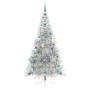 Árbol de Navidad Artificial Preiluminado Plateado 210 cm PET en Decoración Festiva y Estacional | Comprar online en Foru.es