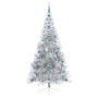 Árbol de Navidad Artificial Preiluminado Plateado 210 cm PET en Decoración Festiva y Estacional | Comprar online en Foru.es