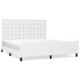 Estructura de cama cabecero cuero sintético blanco 160x200 cm de vidaXL, Camas y somieres - Ref: Foro24-3125580, Precio: 241,...