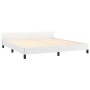Estructura de cama cabecero cuero sintético blanco 160x200 cm de vidaXL, Camas y somieres - Ref: Foro24-3125580, Precio: 241,...