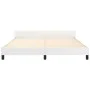 White synthetic leather headboard bed frame 160x200 cm by vidaXL, Beds and slatted bases - Ref: Foro24-3125580, Price: 237,47...