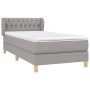 Cama box spring con colchón tela gris claro 90x200 cm de vidaXL, Camas y somieres - Ref: Foro24-3127013, Precio: 325,30 €, De...