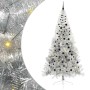 Árbol de Navidad Artificial Preiluminado Plateado 240 cm PET en Decoración Festiva y Estacional | Comprar online en Foru.es