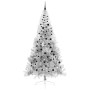 Árbol de Navidad Artificial Preiluminado Plateado 240 cm PET en Decoración Festiva y Estacional | Comprar online en Foru.es