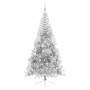 Árbol de Navidad Artificial Preiluminado Plateado 240 cm PET en Decoración Festiva y Estacional | Comprar online en Foru.es