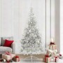 Árbol de Navidad Artificial Preiluminado Plateado 240 cm PET en Decoración Festiva y Estacional | Comprar online en Foru.es