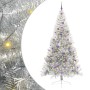 Árbol de Navidad Artificial Preiluminado Plateado 240 cm PET en Decoración Festiva y Estacional | Comprar online en Foru.es