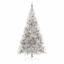 Árbol de Navidad Artificial Preiluminado Plateado 240 cm PET en Decoración Festiva y Estacional | Comprar online en Foru.es