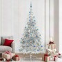 Árbol de Navidad Artificial Preiluminado Plateado 240 cm PET en Decoración Festiva y Estacional | Comprar online en Foru.es