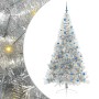 Árbol de Navidad Artificial Preiluminado Plateado 240 cm PET en Decoración Festiva y Estacional | Comprar online en Foru.es