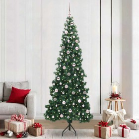 Árbol de Navidad Artificial de Esquina Verde 240 cm PVC y Metal en Decoración Festiva y Estacional | Comprar online en Foru.es