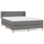 Cama box spring con colchón tela gris oscuro 140x200 cm de vidaXL, Camas y somieres - Ref: Foro24-3126726, Precio: 423,58 €, ...