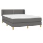 Cama box spring con colchón tela gris oscuro 140x200 cm de vidaXL, Camas y somieres - Ref: Foro24-3126726, Precio: 423,58 €, ...