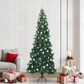 Árbol de Navidad Artificial de Esquina Verde 240 cm PVC y Metal en Decoración Festiva y Estacional | Comprar online en Foru.es