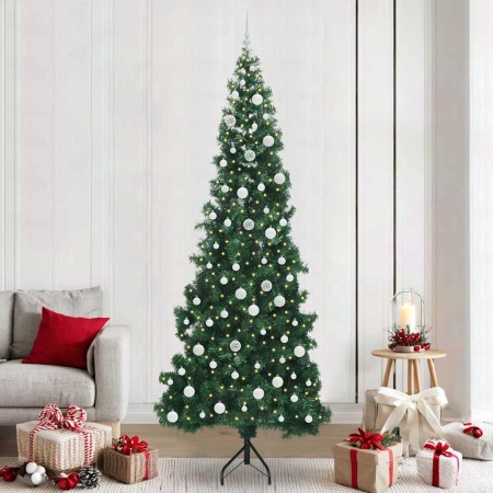 Árbol de Navidad Artificial de Esquina Verde 240 cm PVC y Metal en Decoración Festiva y Estacional | Comprar online en Foru.es