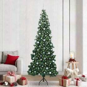 Árbol de Navidad Artificial de Esquina Verde 240 cm PVC y Metal en Decoración Festiva y Estacional | Comprar online en Foru.es