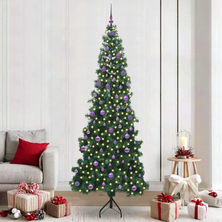 Árbol de Navidad Artificial de Esquina Verde 240 cm PVC y Metal en Decoración Festiva y Estacional | Comprar online en Foru.es