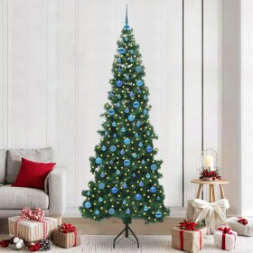 Árbol de Navidad Artificial de Esquina Verde 240 cm PVC y Metal en Decoración Festiva y Estacional | Comprar online en Foru.es