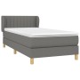 Cama box spring con colchón tela gris oscuro 90x200 cm de vidaXL, Camas y somieres - Ref: Foro24-3126934, Precio: 324,40 €, D...