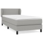 Cama box spring con colchón tela gris claro 90x190 cm de vidaXL, Camas y somieres - Ref: Foro24-3126125, Precio: 305,05 €, De...