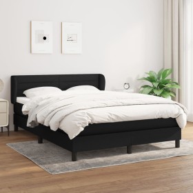 Cama box spring con colchón tela negro 140x190 cm de vidaXL, Camas y somieres - Ref: Foro24-3126319, Precio: 461,74 €, Descue...