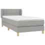 Cama box spring con colchón tela gris claro 100x200 cm de vidaXL, Camas y somieres - Ref: Foro24-3126781, Precio: 328,61 €, D...