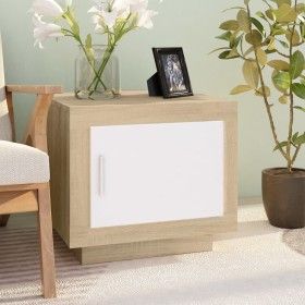 Mesa de centro madera contrachapada blanco y Sonoma 51x50x45 cm de vidaXL, Mesas de centro - Ref: Foro24-811804, Precio: 49,3...