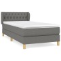 Cama box spring con colchón tela gris oscuro 90x200 cm de vidaXL, Camas y somieres - Ref: Foro24-3127014, Precio: 325,80 €, D...