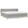 Cama box spring con colchón tela gris claro 200x200 cm de vidaXL, Camas y somieres - Ref: Foro24-3126669, Precio: 590,26 €, D...