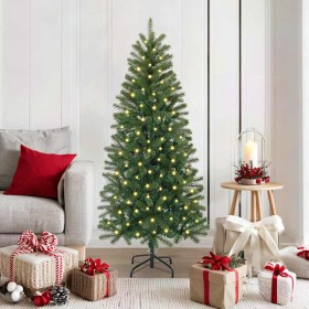 Árbol de Navidad artificial con 150 LED Verde 150 cm PE y PVC en Decoración Festiva y Estacional | Comprar online en Foru.es
