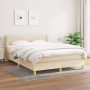 Cama box spring con colchón tela color crema 140x200 cm de vidaXL, Camas y somieres - Ref: Foro24-3126890, Precio: 466,94 €, ...
