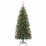 Árbol de Navidad artificial con 150 LED Verde 150 cm PE y PVC en Decoración Festiva y Estacional | Comprar online en Foru.es