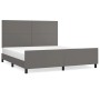 Estructura de cama con cabecero cuero sintético gris 160x200cm de vidaXL, Camas y somieres - Ref: Foro24-3125461, Precio: 240...