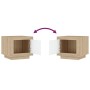 Mesa de centro madera contrachapada blanco y Sonoma 51x50x45 cm de vidaXL, Mesas de centro - Ref: Foro24-811804, Precio: 49,3...