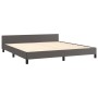 Estructura de cama con cabecero cuero sintético gris 160x200cm de vidaXL, Camas y somieres - Ref: Foro24-3125461, Precio: 240...