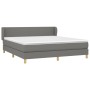 Cama box spring con colchón tela gris oscuro 180x200 cm de vidaXL, Camas y somieres - Ref: Foro24-3126662, Precio: 593,23 €, ...