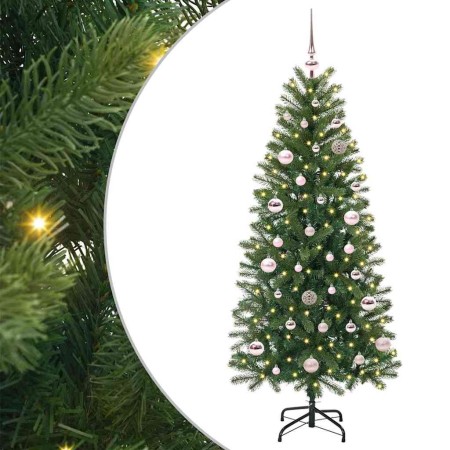 Árbol de Navidad artificial con 150 LED Verde 150 cm PE y PVC en Decoración Festiva y Estacional | Comprar online en Foru.es