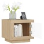 Mesa de centro madera contrachapada blanco y Sonoma 51x50x45 cm de vidaXL, Mesas de centro - Ref: Foro24-811804, Precio: 49,3...