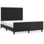 Estructura de cama con cabecero cuero sintético negro 140x200cm de vidaXL, Camas y somieres - Ref: Foro24-3125451, Precio: 25...