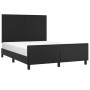 Estructura de cama con cabecero cuero sintético negro 140x200cm de vidaXL, Camas y somieres - Ref: Foro24-3125451, Precio: 25...