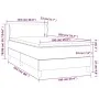 Cama box spring con colchón tela marrón oscuro 100x200 cm de vidaXL, Camas y somieres - Ref: Foro24-3126624, Precio: 334,54 €...