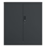 Armario archivador de acero gris antracita 79x40x90 cm en Armarios archivadores | Comprar online en Foru.es