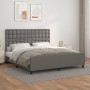 Estructura de cama con cabecero cuero sintético gris 180x200cm de vidaXL, Camas y somieres - Ref: Foro24-3125589, Precio: 261...