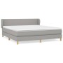 Cama box spring con colchón tela gris claro 160x200 cm de vidaXL, Camas y somieres - Ref: Foro24-3126653, Precio: 509,93 €, D...