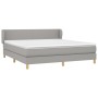 Cama box spring con colchón tela gris claro 160x200 cm de vidaXL, Camas y somieres - Ref: Foro24-3126653, Precio: 509,93 €, D...