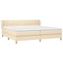 Cama box spring con colchón tela color crema 200x200 cm de vidaXL, Camas y somieres - Ref: Foro24-3126834, Precio: 550,47 €, ...